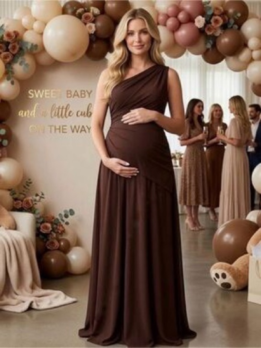 Coffee Brown Maternity dress size medium